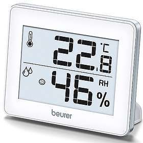Beurer HM 16 Termohygrometer (inomhusklimatkontroll med temperaturvisning och luftfuktighet, smiley-display)