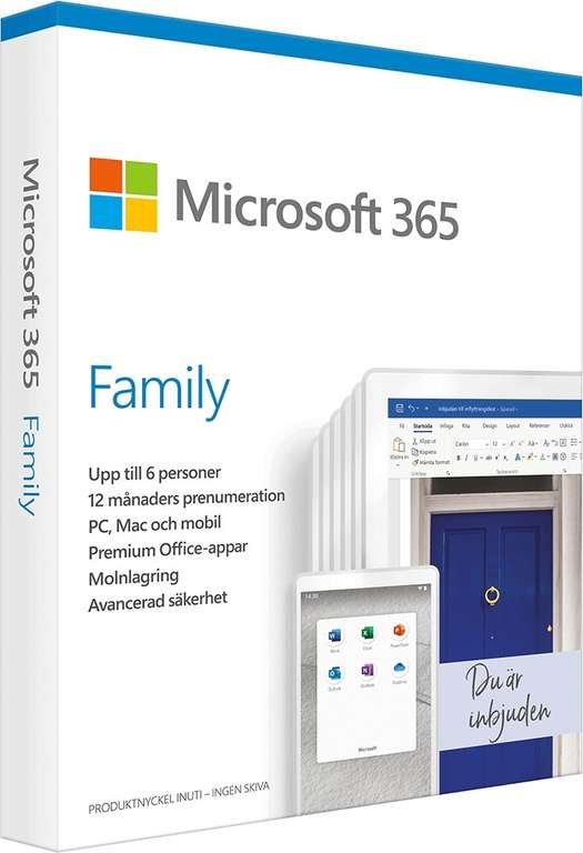 Microsoft 365 Family med premium Office-appar