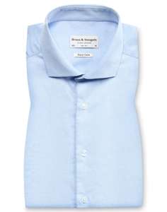 Final sale på Bruun & Stengade, skjortor med upp till -60% ex. "ALEKSANDER SLIM FIT SKJORTA - LIGHT BLUE"