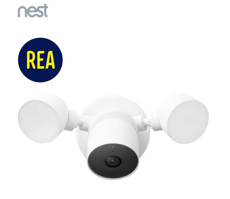 Google Nest Cam trådbunden övervakningskamera med strålkastare
