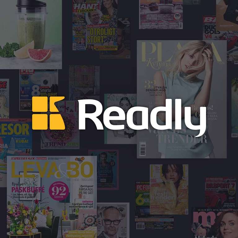 Readly 6 veckor gratis (Obegränsad tillgång till 7 000+ magasin och dagstidningar)