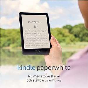 Kindle Paperwhite (16GB) – nu med en 6,8 tums skärm och ställbart varmt ljus
