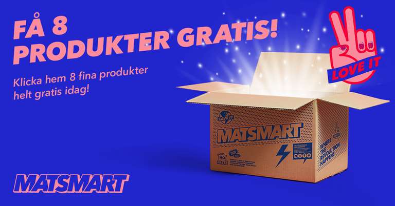Matsmart - 8 produkter helt gratis! Minsta köp 300:- + 15% kod