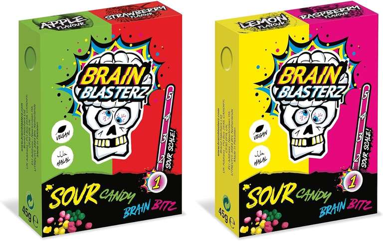 Brain Blasterz Sour Sweets Treat Box, super-surt godis från USA.